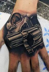 Hand terug tattoo creatieve realistische hand terug tattoo patroon