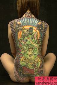 Elephant god tattoo