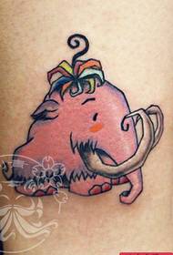 An ankle small elephant tattoo pattern