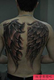 Zadné tetovanie anjel a krídla osobnosti krídla