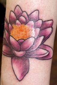 Rankos spalvos violetinės lotoso tatuiruotės paveikslėlis