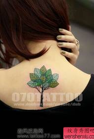 Popular back totem tree tattoo pattern