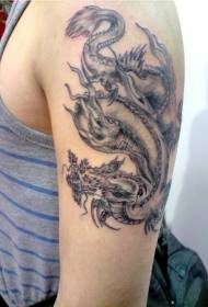 Arm κινέζικο παραδοσιακό μοτίβο τατουάζ δράκων