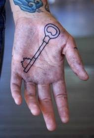 Mies käsi minimalistinen avain tatuointi malli