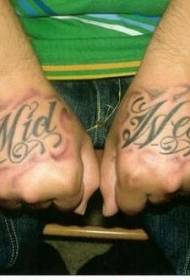 Hand gekrauselt englesch Alfabet Tattoo Muster