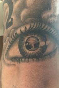 Eye tattoo, male hand, eye tattoo picture