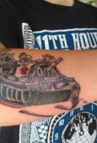 Arm color tank military tattoo pattern