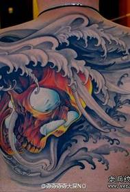 skullTattoo Muster: Tagasi värvi kolju tätoveeringu mustriga tätoveeringu pilt
