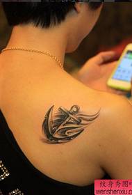 qaabka dambe ee anchor tattoo tattoo