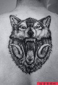 Tattoo show, recommend a back wolf head tattoo
