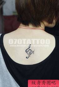 Ομορφιά πίσω αγάπη σημείωμα τοτέμ μοτίβο τατουάζ