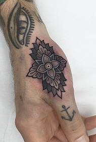 Rankinis van Gogho akių inkaras juodai pilkos tatuiruotės tatuiruotės modelis