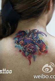 Girl's back popular good bird tattoo pattern