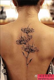 Woman's back beautiful Zou Ju tattoo pattern
