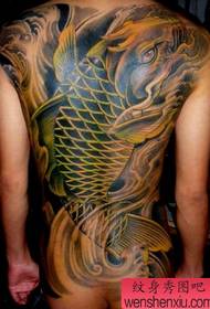 Tattoo met volledige rug: tattoo-patroon met volledige ruginktvis