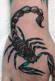 Χέρι πίσω χρώμα παλιό μοτίβο τατουάζ ζάρια