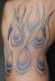 Hand gray like wave flame symbol tattoo picture