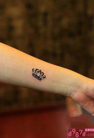 Small arm inside tattoo crown small pattern picture