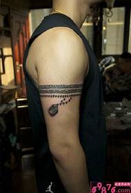 Men's Armband Necklace Tattoo Picture