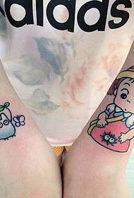 Cute cartoon style anime tattoo character pattern from Chen Ming