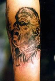 Arm demon creature tattoo pattern