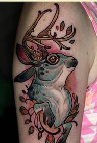 Ina brako bela modo antilope tatuaje ŝablono bildo