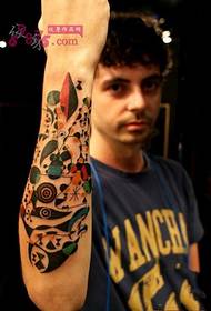 Creative boys flower arm tattoo pictures