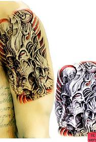 Europeisk og amerikansk demonfigur tatoveringsmønster