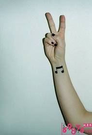 Gambar simbol muzik pergelangan tangan