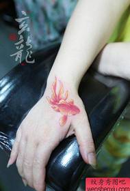 มือหญิงคลาสสิกยอดนิยมสีลายปลาทองขนาดเล็กรูปแบบ