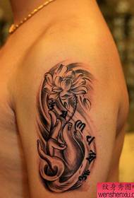 Arm bergamot lotus tattoo pattern