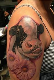 Weiblech Hand 12 Zodiac Cow Tattoo Muster empfohlene Bild
