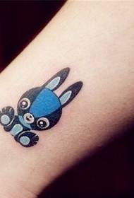 Wrist cartoon bunny color tattoo pattern picture