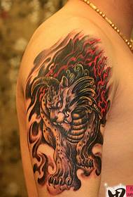 Tattoo show, recommend a big arm unicorn tattoo pattern