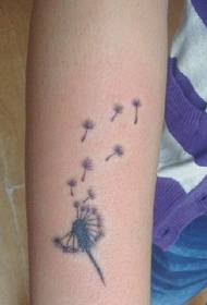 Dandelion tattoo tattoo ua hauj lwm duab