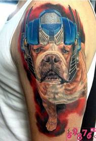 Transformadores enmascaran fotos de tatuajes de perros
