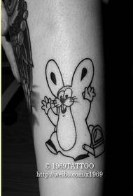 漂亮手部兔子纹身图案图片