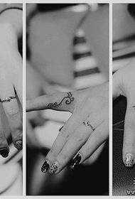 Jenter finger populær pop liten tatovering mønster