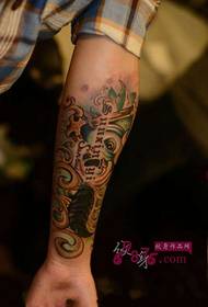 European and American style flower arm tattoo pictures