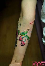 skull cherry creative wrist tattoo picture