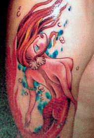 Espectáculo de tatuajes, recomiende un patrón de tatuaje de sirena de brazo grande