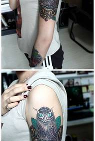 Runako owl, Europe neAmerican tattoo tattoo mifananidzo