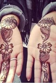 90 post-beauty hand personality beautiful flower vine tattoo pattern
