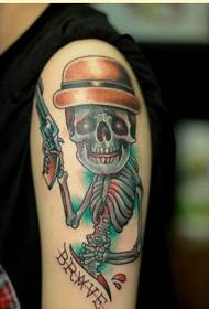 Personalized fashion arm good-looking skull tattoo pattern picture