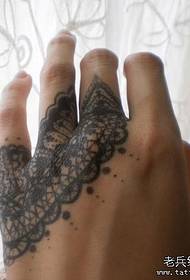 Female hand fashion fashion lace tattoo pattern