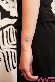 Simple star wrist tattoo picture