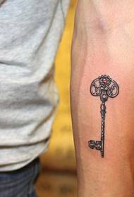 One arm key tattoo pattern