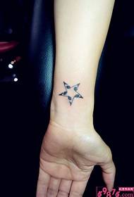 Fresh little star wrist tattoo picture