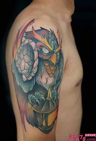 Big-armed owl domineering tattoo picture