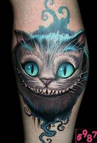 Imagem de tatuagem de avatar de gato persa de olhos azuis